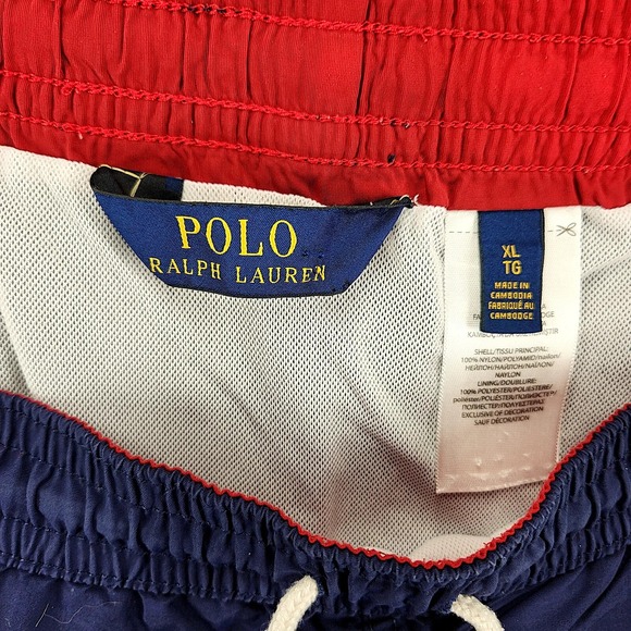 Polo Ralph Lauren Shorts Mens XL‎ Blue lined Swim Truck Red Pony Lined Outdoors - Picture 6 of 11